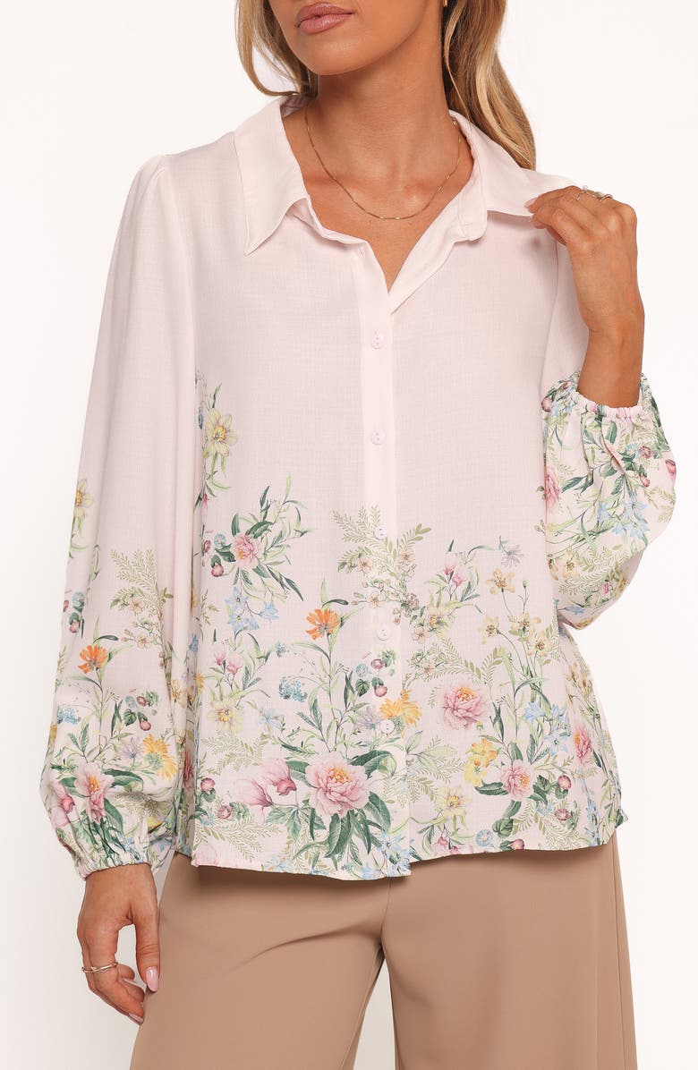 Petal & Pup Avis Floral Print Shirt, Main, color, Pink Floral