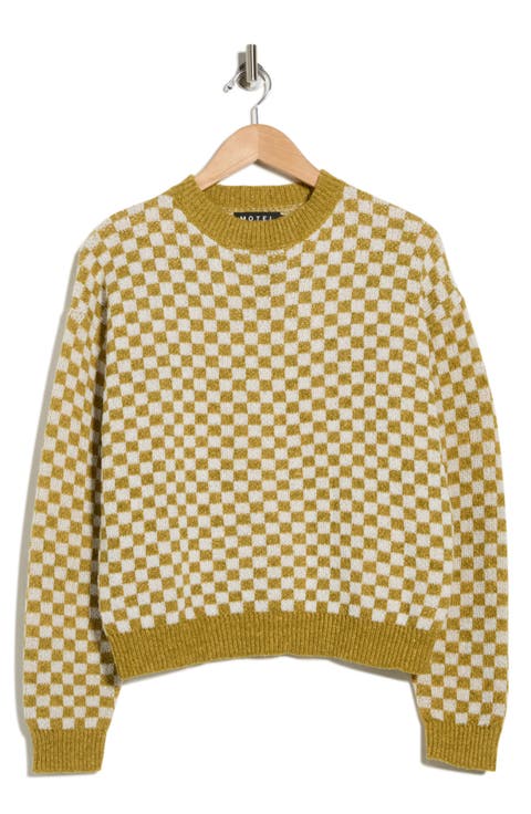 Karu Check Knit Pullover Sweater