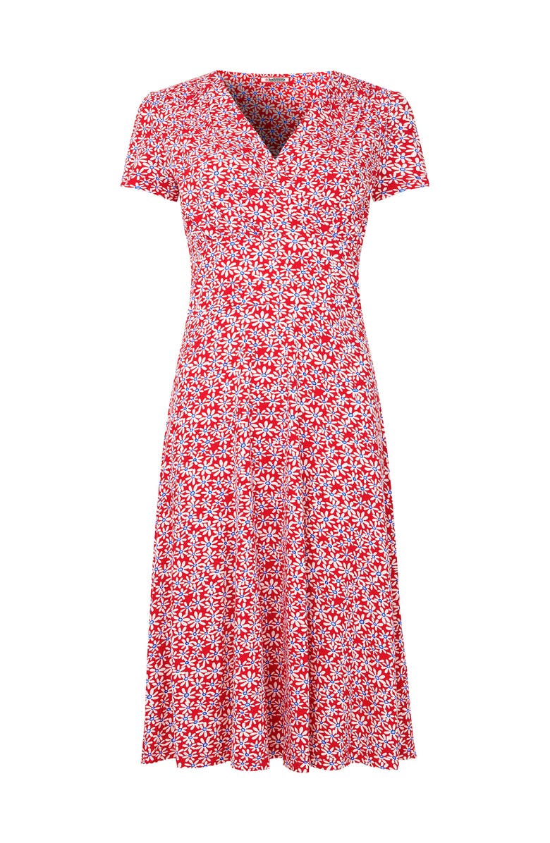 Joe Browns Stretch Knit Faux Wrap Dress, Alternate, color, Americana Ditsy Floral