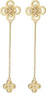 Tory Burch Kira Clover Front/Back Drop Earrings