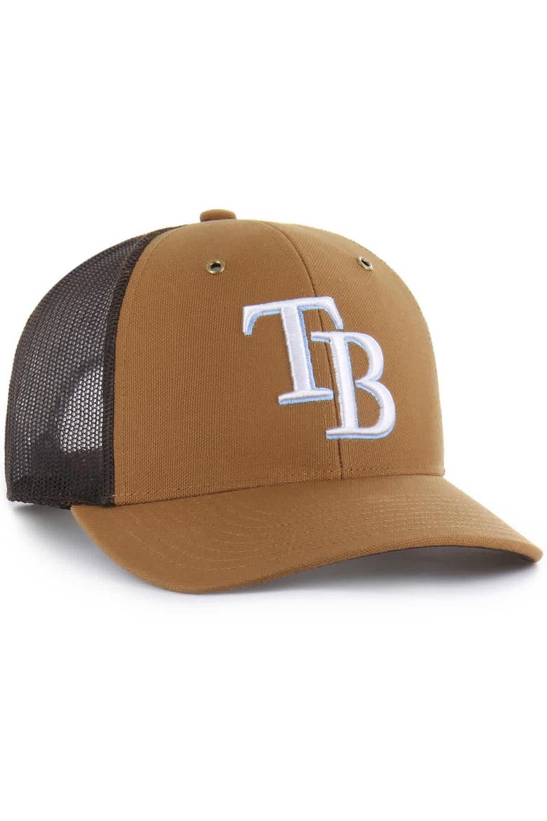 Men's Carhartt x '47  Brown Tampa Bay Rays Trucker Adjustable Hat, Alternate, color, Brown