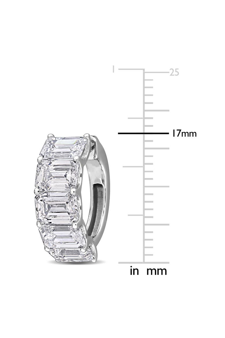 7 1/2ct. t.w. Lab-Grown Diamond Hoop Earrings 14k, Alternate, color, White Gold