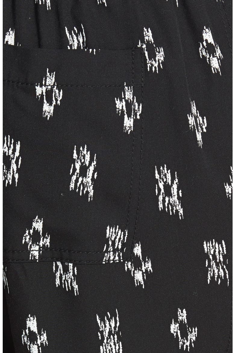 Ikat Print Track Pants, Alternate, color, CLASSIC BLACK
