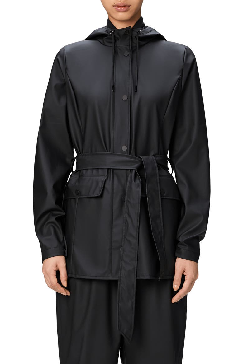 Curve Waterproof Rain Jacket, Main, color, BLACK