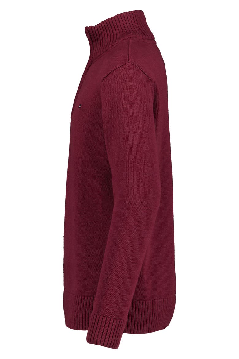 Kids' Quarter Zip Sweater, Alternate, color, ZINFANDEL
