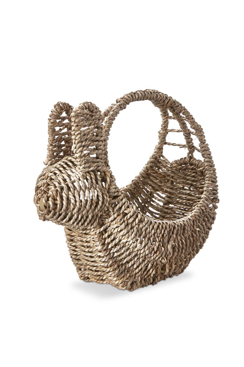Seagrass Easter Bunny Shaped Basket for Tabletop Decor, Alternate, color, Beige