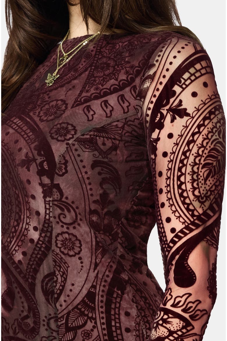 Loveday Paisley Printed Godet Mini Dress, Alternate, color, Pink