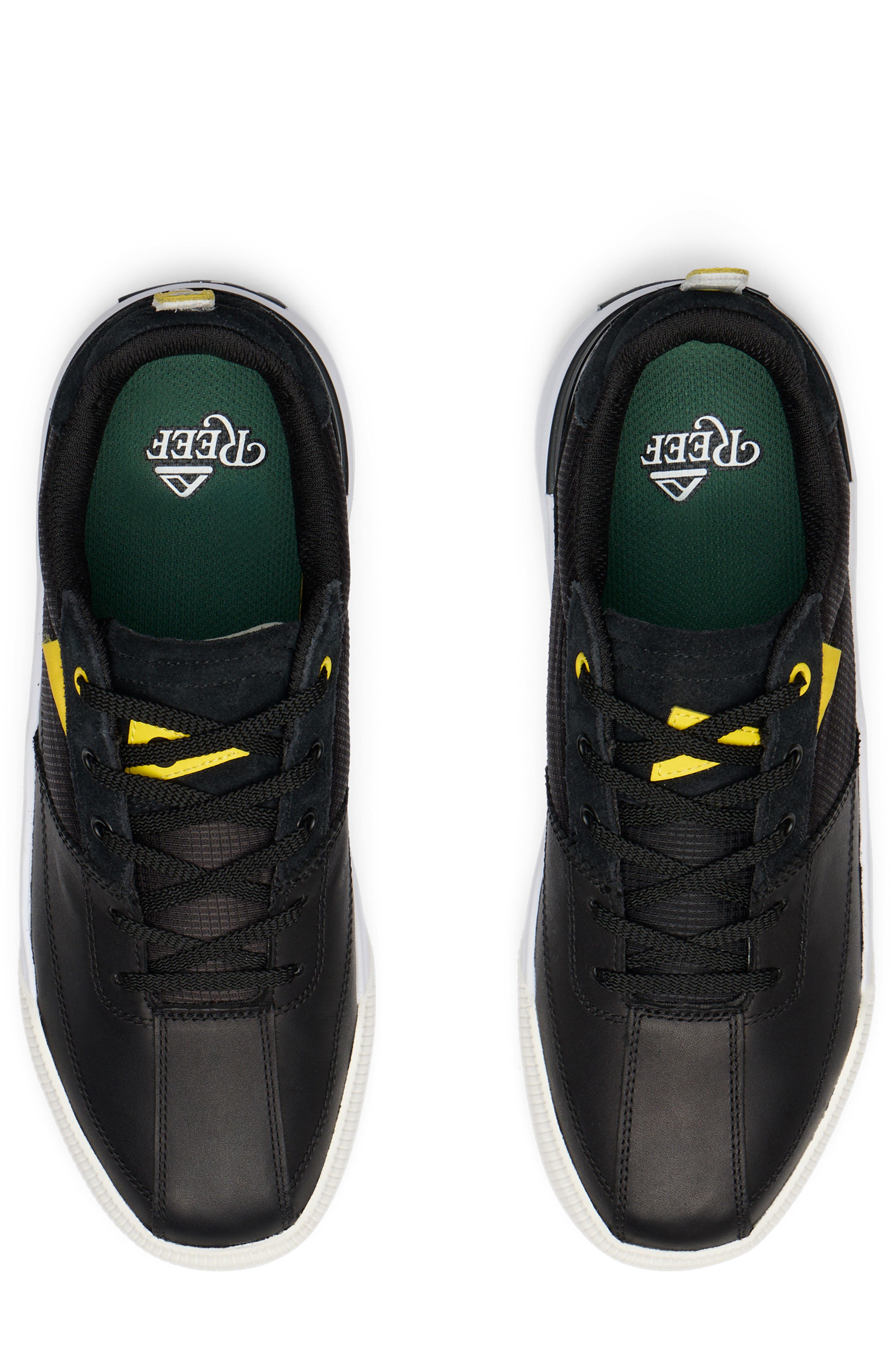 Reef On Shore Pines Golf Sneaker, Alternate, color, Black/ White