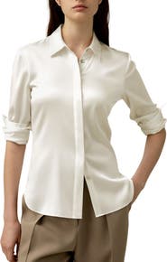 Lilysilk LILYSILK Women's Elegant Silhouette Slim Fit Silk Shirt