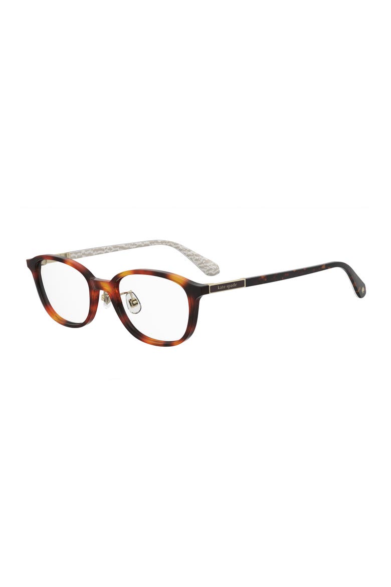 aisha 51mm oval optical glasses, Alternate, color, HAVANA