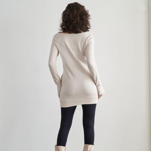 Eavolu Masai Mara Open-neck Tunic/dress In Bone