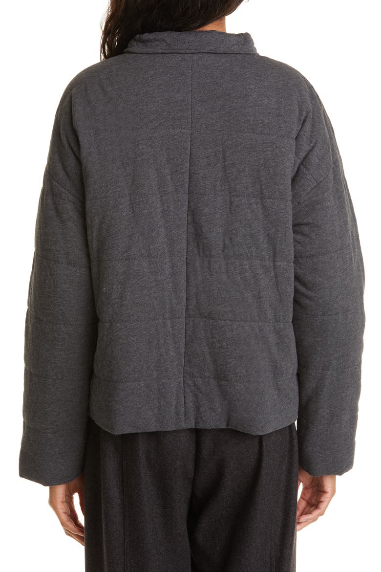 Padded Snap Front Knit Jacket, Alternate, color, GRAPHITE