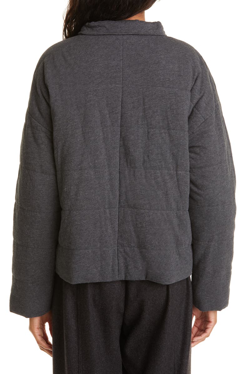 Eileen Fisher Padded Snap Front Knit Jacket, Alternate, color, 