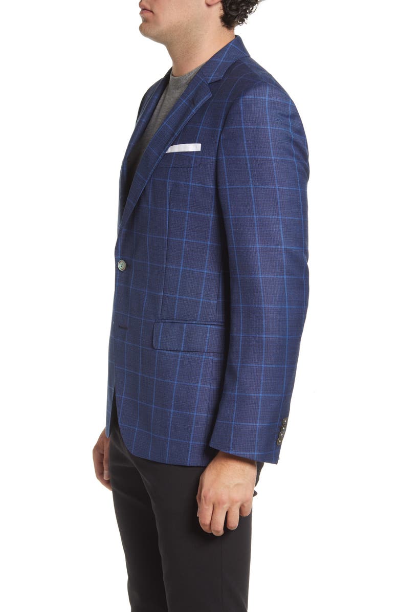 BOSS Hutson Slim Fit Plaid Wool Sport Coat, Alternate, color, 