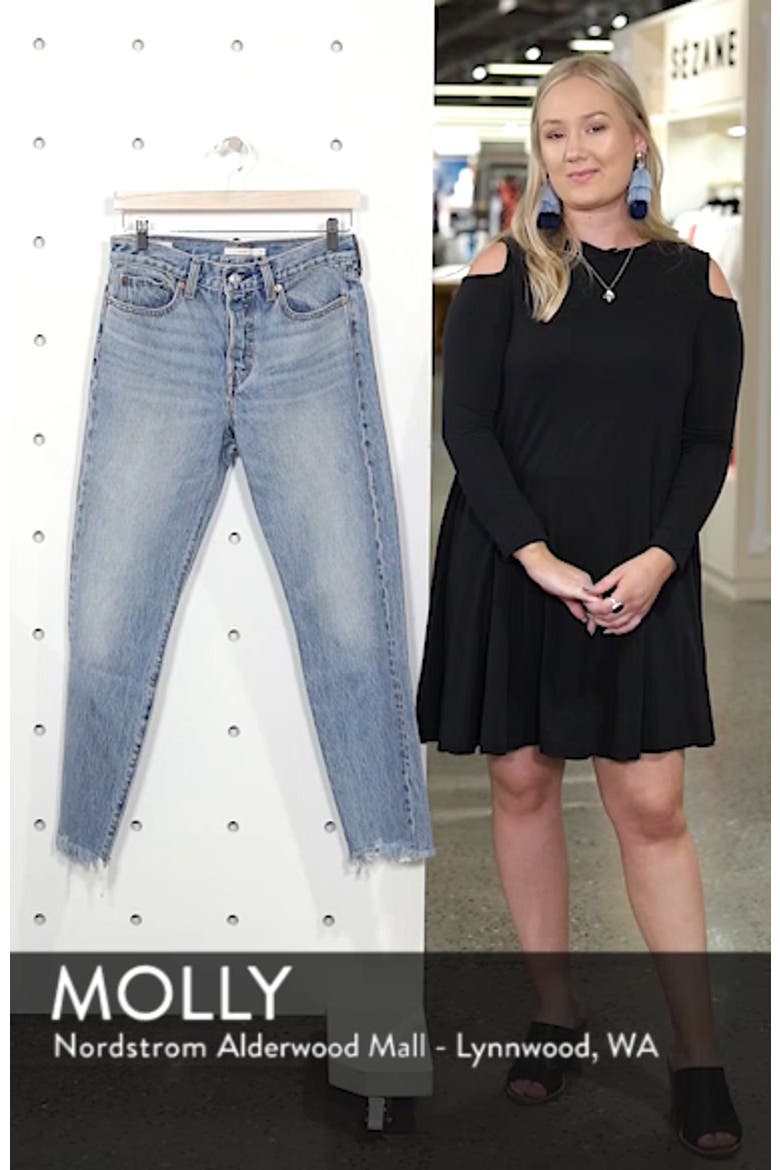 Levi's® Wedgie Icon Fit Raw Hem Jeans video