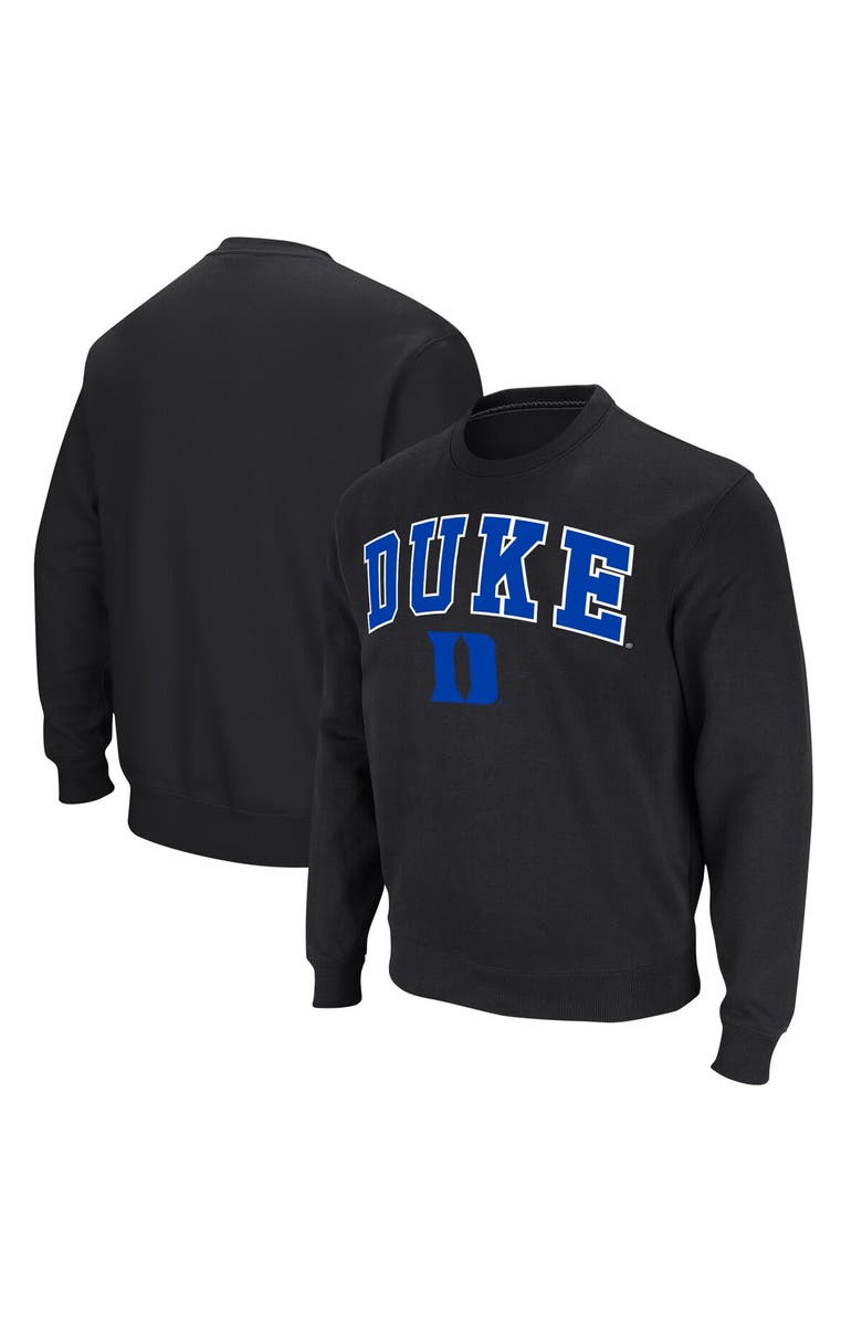 COLOSSEUM Men's Colosseum Black Duke Blue Devils Arch & Logo Pullover Sweatshirt, Alternate, color, Black