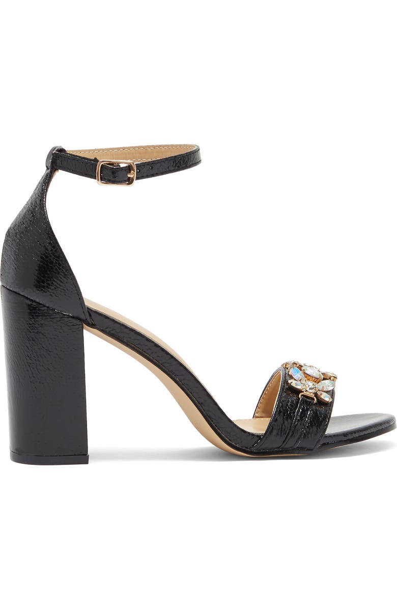 Nicole Miller Block Heel Jeweled Sandal, Alternate, color,