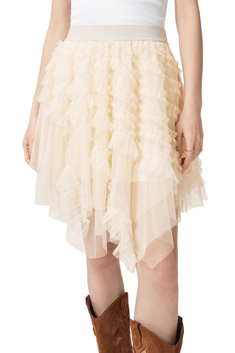 AllSaints Jayde Handkerchief Hem Tulle Skirt (Women) | Nordstrom