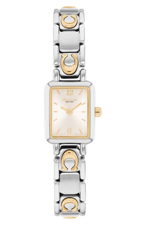 Mara Tank Two-Tone Bracelet Watch, 15.5mm x 19mm