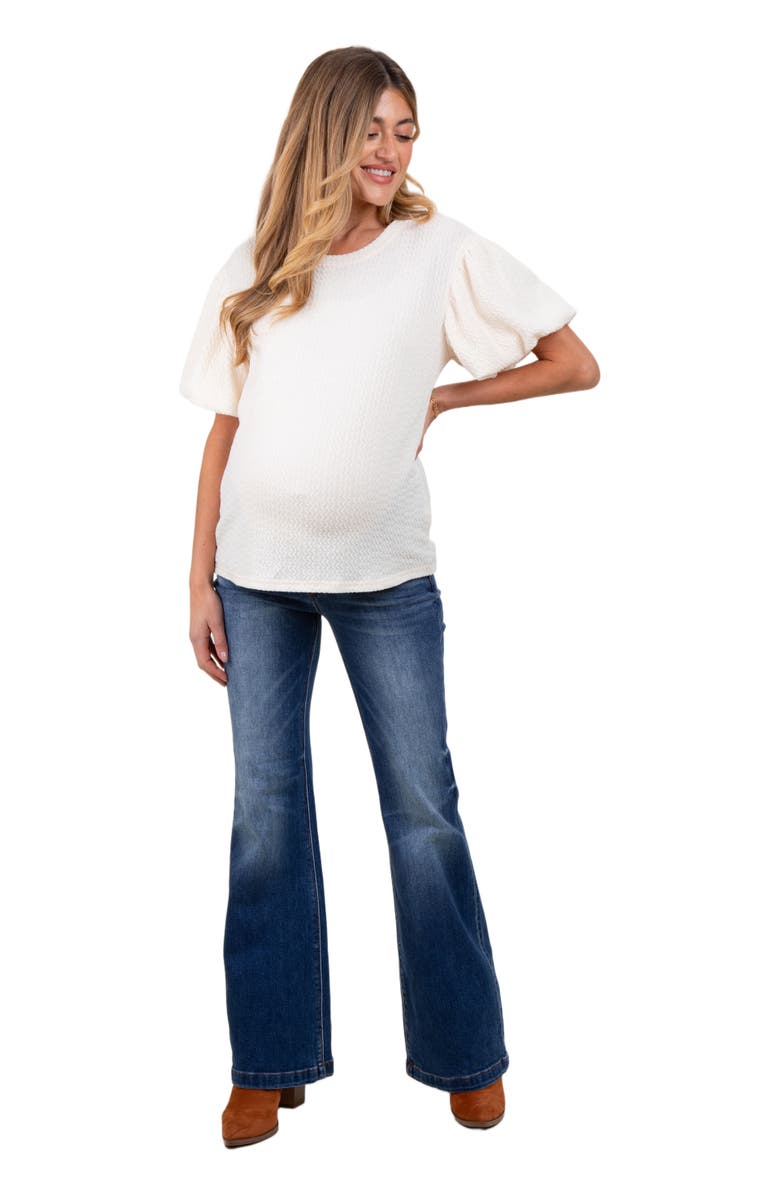 PinkBlush Maternity Flare Jeans, Alternate, color, 