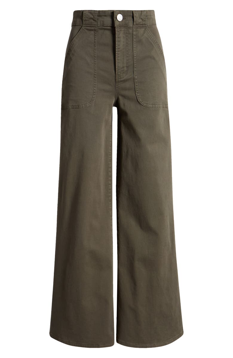 FRAME Modern Patch Pocket Wide Leg Pants, Alternate, color, Rich Military