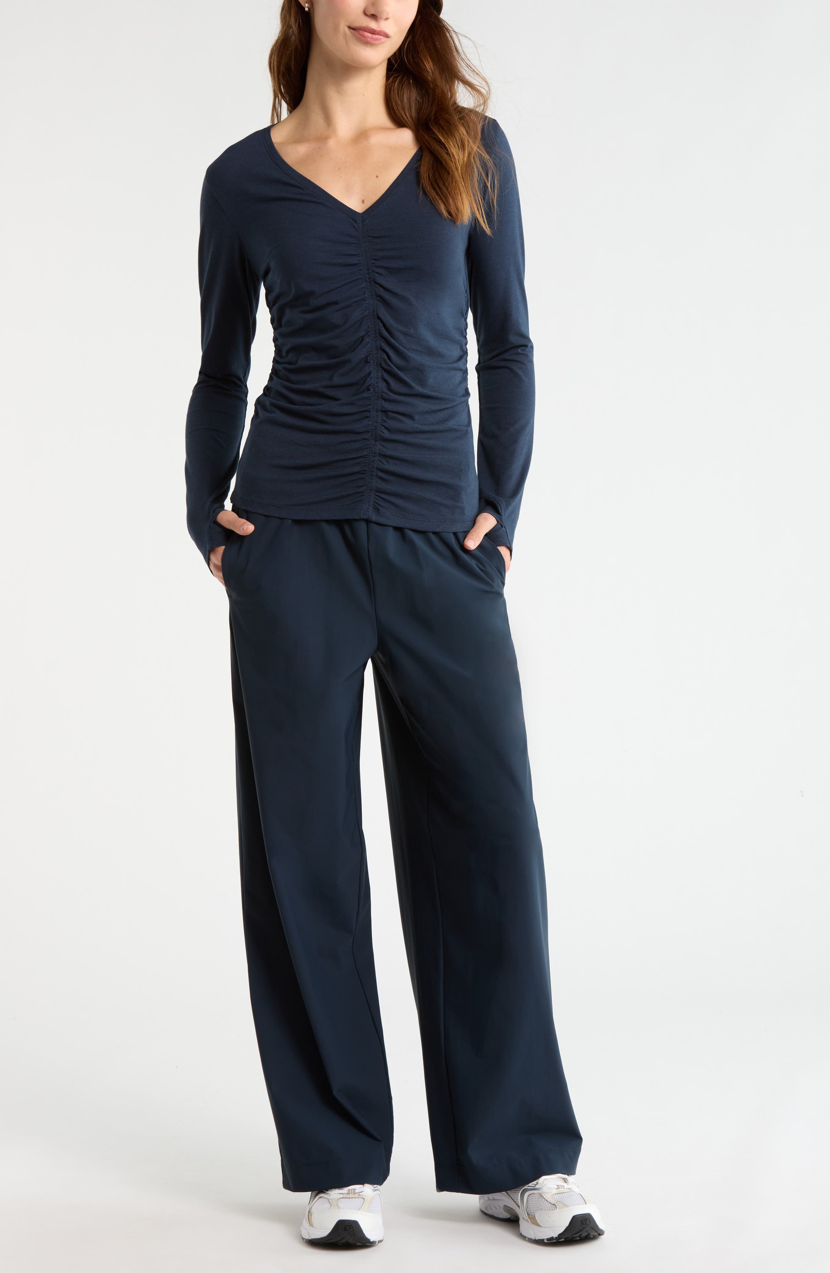 Ruched Long Sleeve T-Shirt - image 4