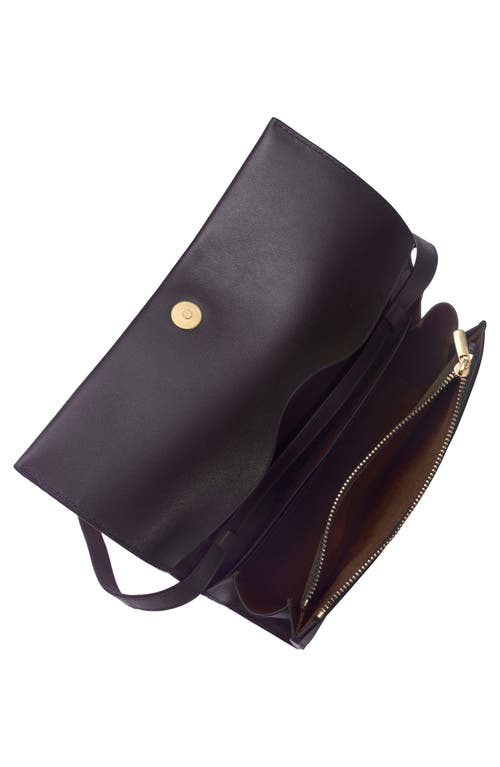 Vince Leather Crossbody Wallet In Purple