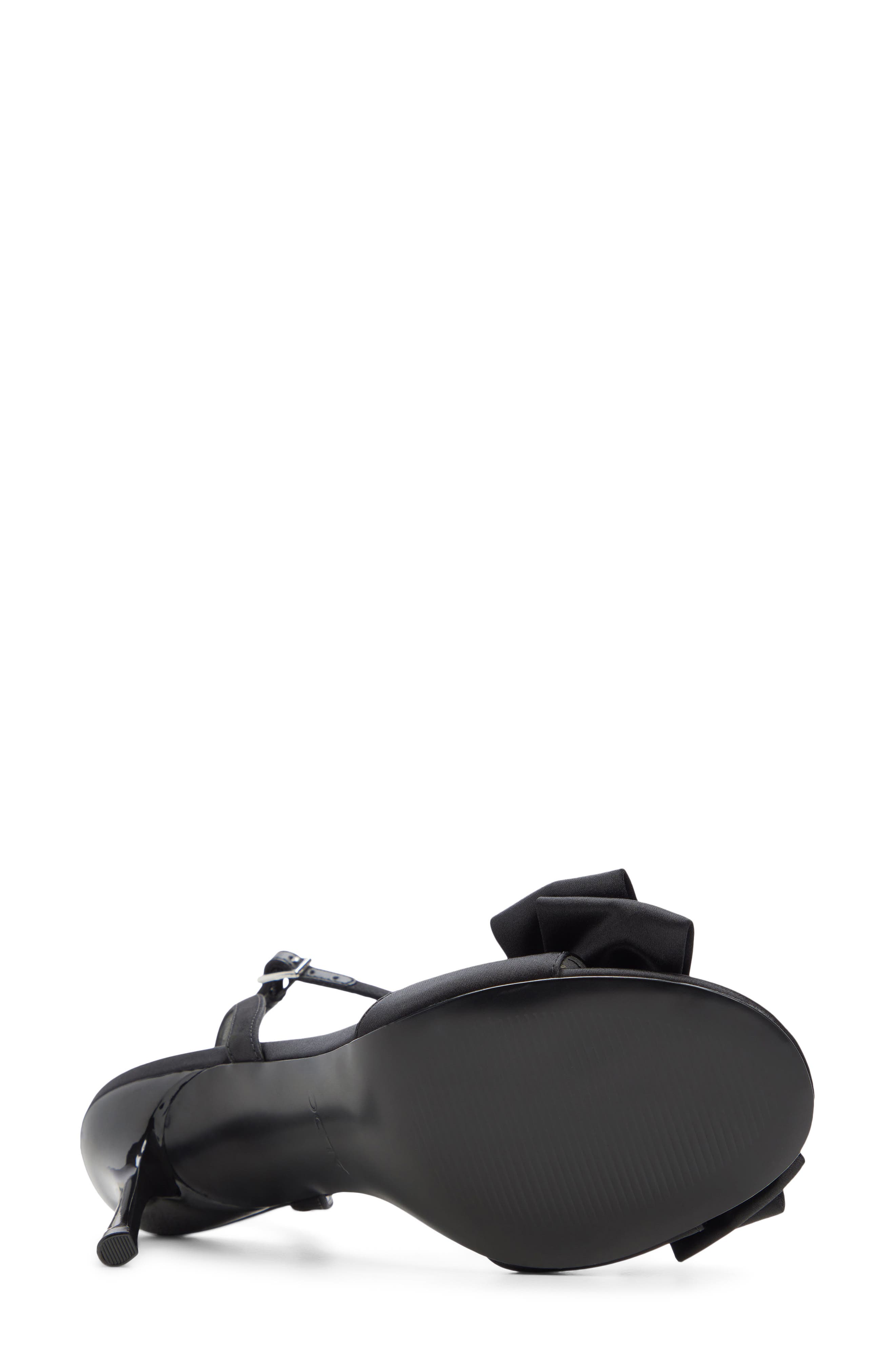 Cllarise Bow Sandal, Alternate, color, BLACK