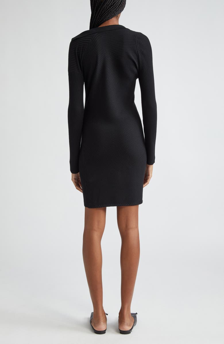 Jacquemus The Colin Asymmetric Long Sleeve Wool Blend Dress, Alternate, color,