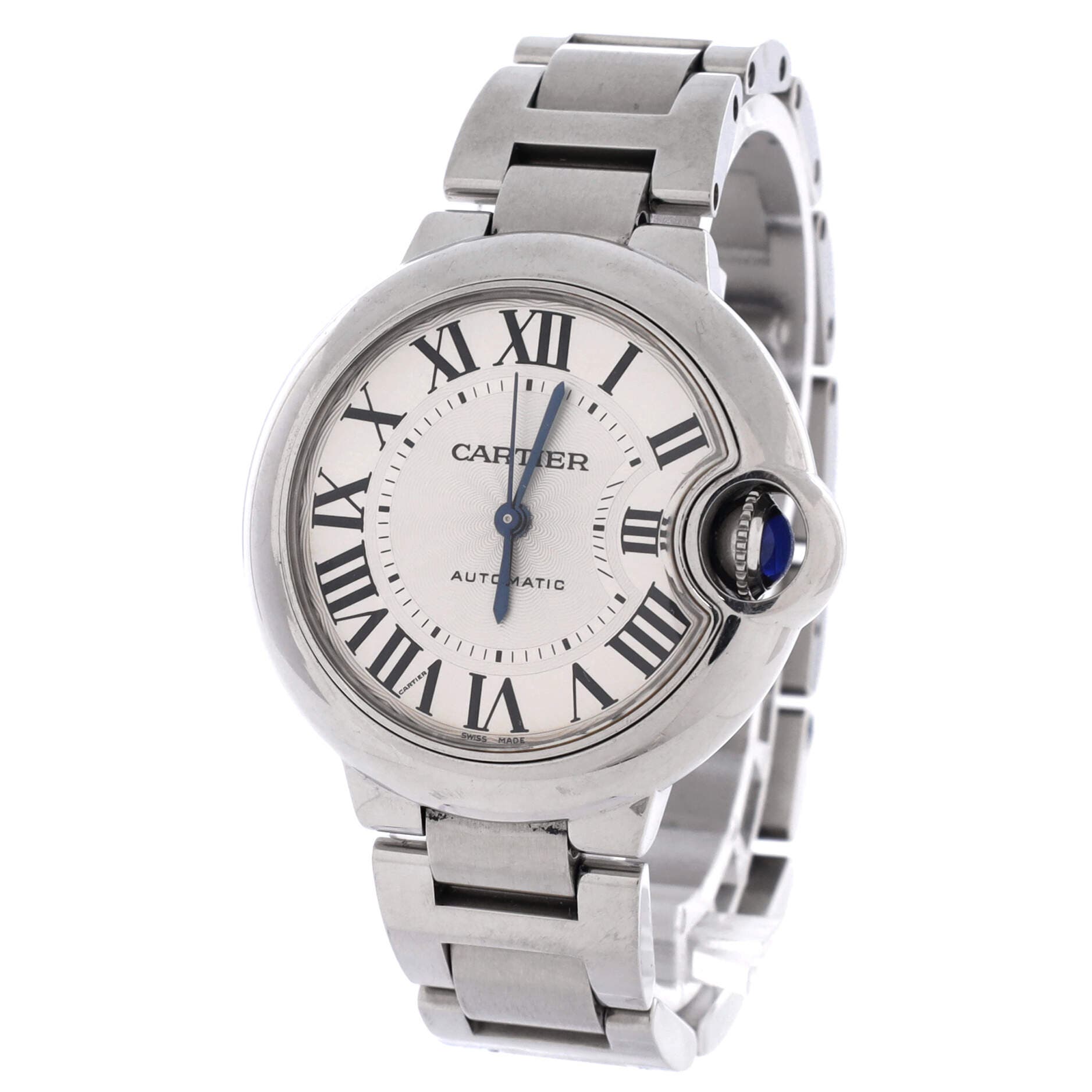 Ballon Bleu de Cartier Automatic Watch Stainless Steel 33, Alternate, color, Metallic Silver