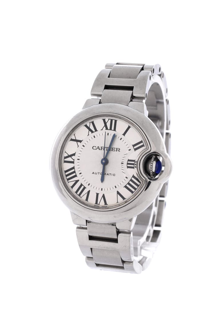 Ballon Bleu de Cartier Automatic Watch Stainless Steel 33, Alternate, color, Metallic Silver