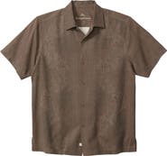Tommy Bahama Bali Border Floral Jacquard Short Sleeve Silk Button-Up Shirt