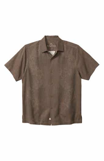 Tommy Bahama Bali Border Floral Jacquard Short Sleeve Silk Button-Up Shirt