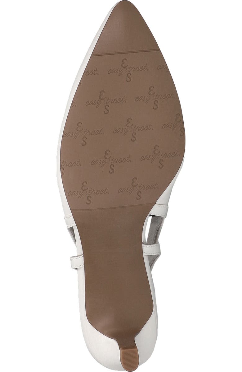 EASY STREET Glisten Kitten Heel Slingback Pump, Alternate, color, White