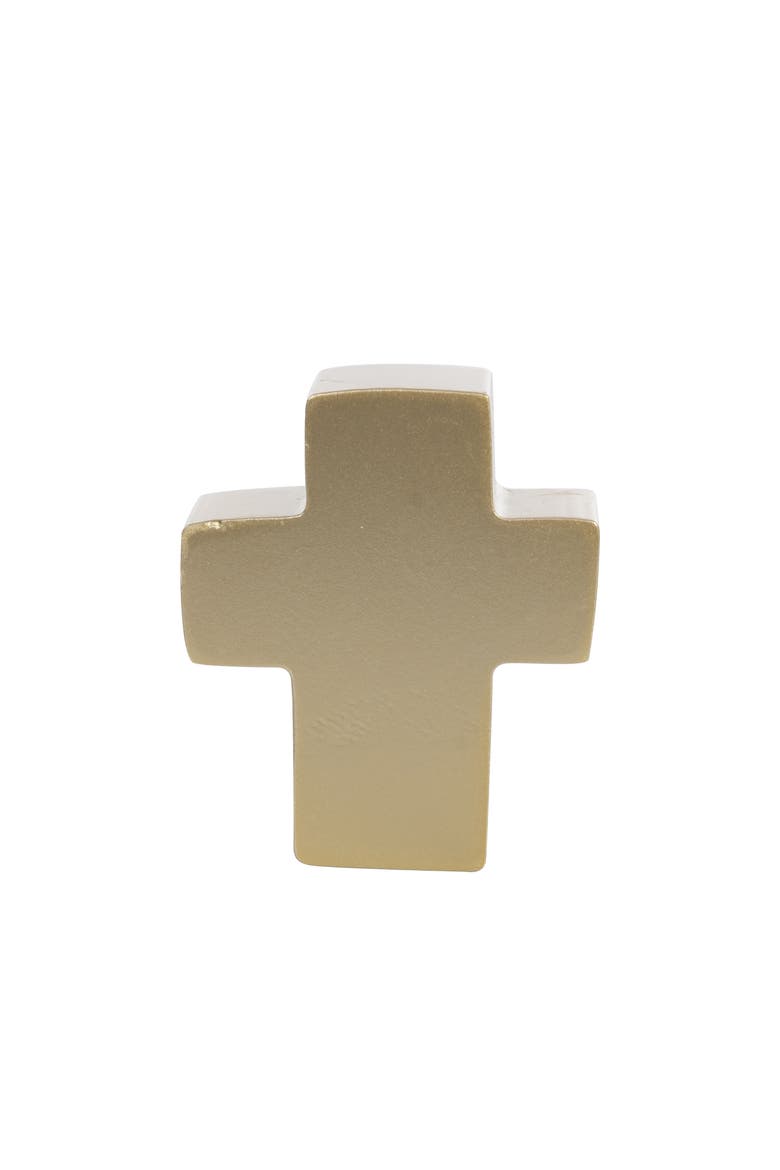 MDF and Epoxy Cross in Box White and Gold for Spring Home Decor, Alternate, color, Off-White
