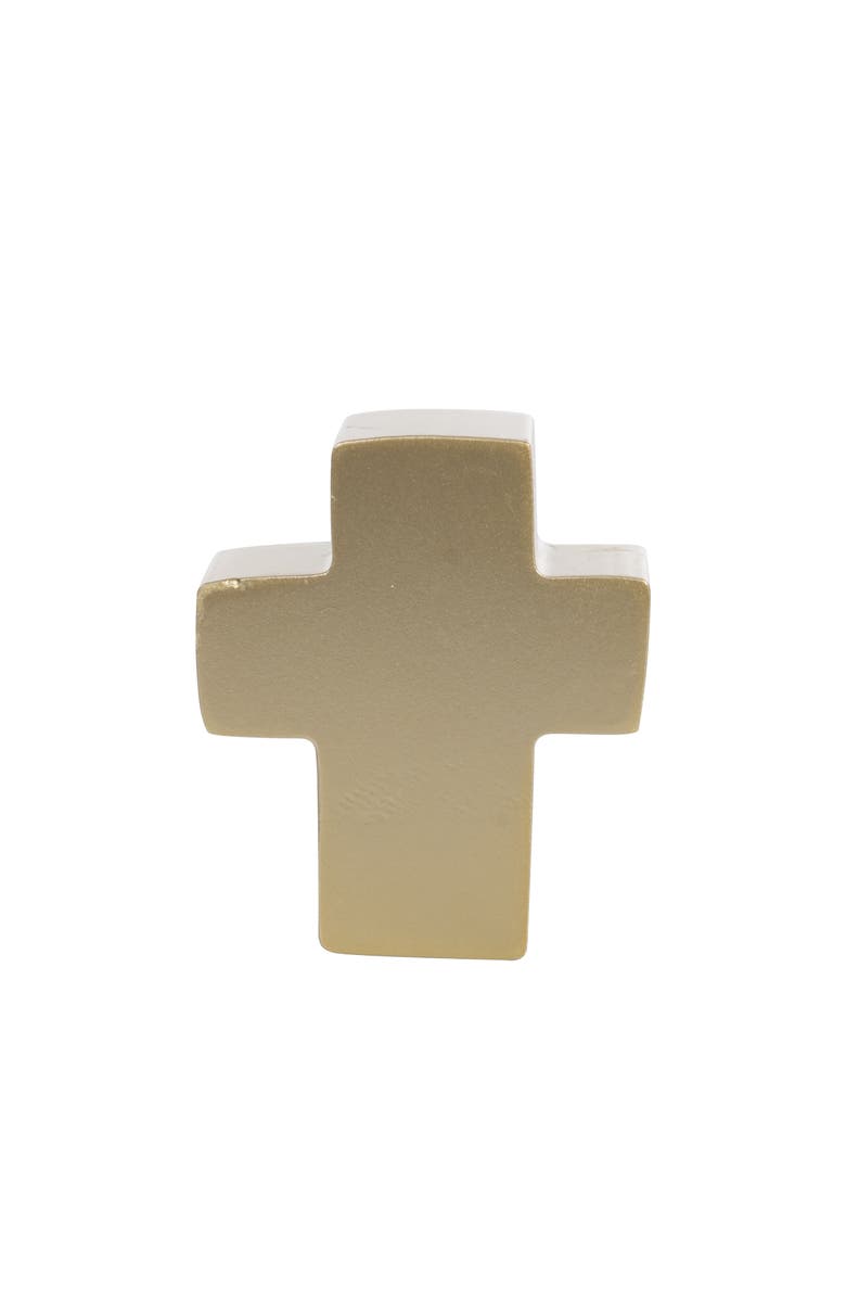 Transpac MDF and Epoxy Cross in Box White and Gold for Spring Home Decor, Alternate, color, Multicolored
