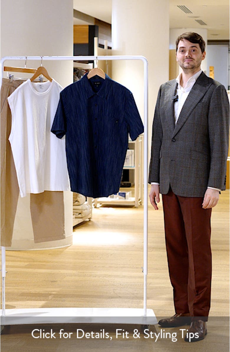 Wesley Stripe Relaxed Fit Short Sleeve Button-Up Shirt, sales video thumbnail