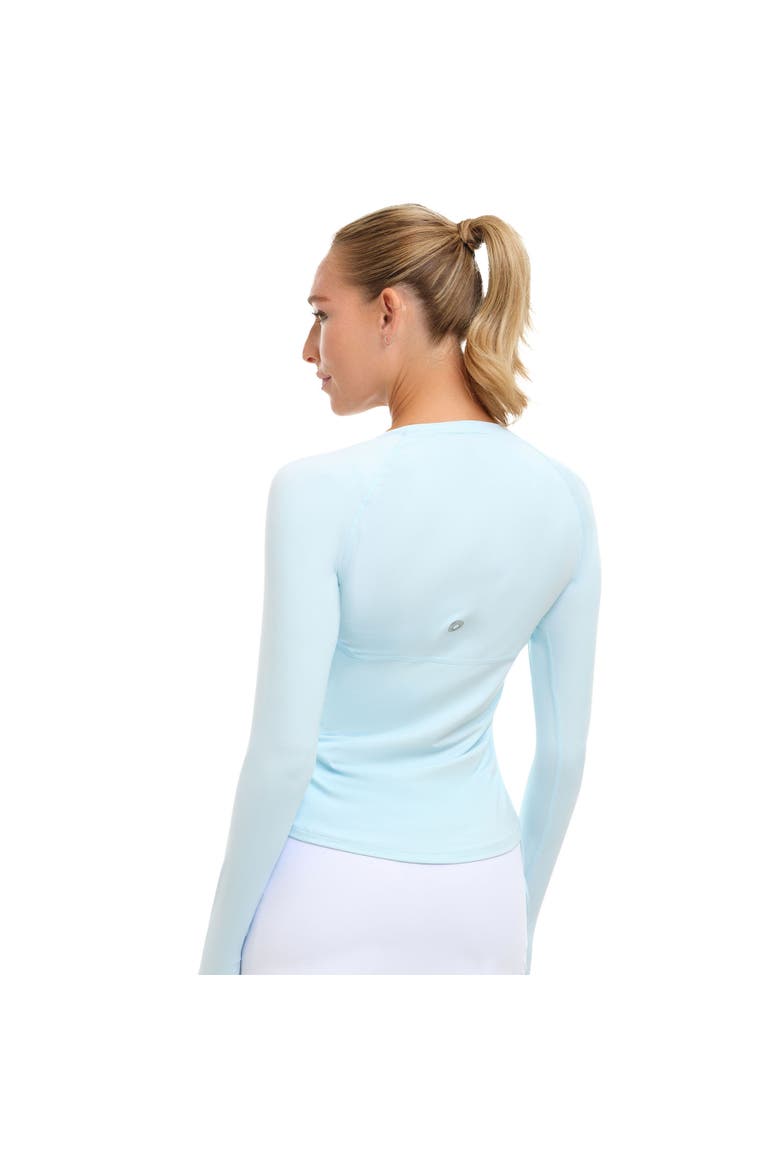 Women's Sun and UV Protection Drawstring Crew Shirt, Alternate, color, Ice Blue