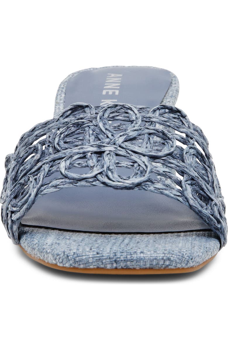 Anne Klein Flores Slide Sandal, Alternate, color, Blue Raffia