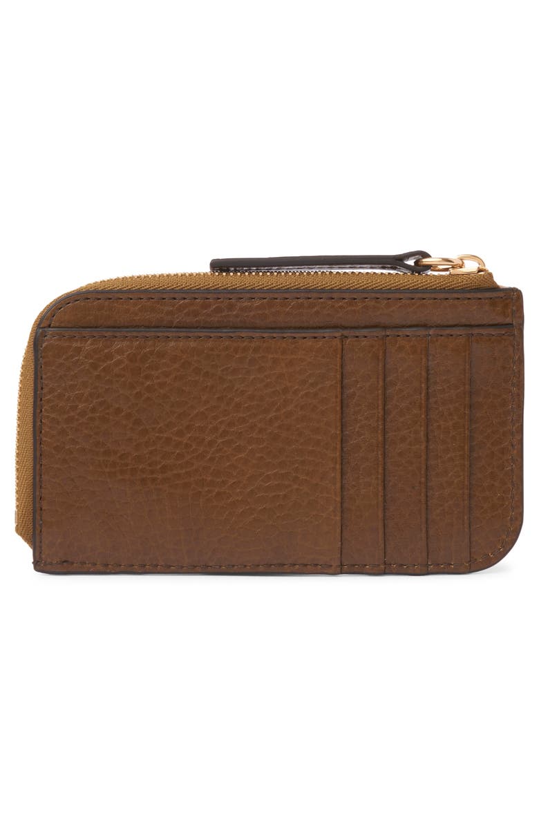 Chloé Bikie Zip Leather Card Case, Alternate, color, 