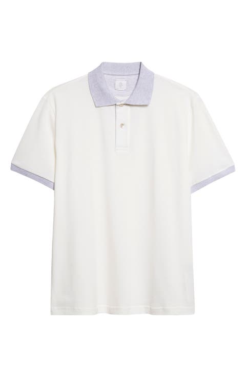 Contrast Trim Cotton Piqué Polo