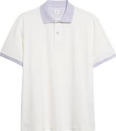 Eleventy Contrast Trim Cotton Piqué Polo