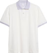 Eleventy Contrast Trim Cotton Piqué Polo