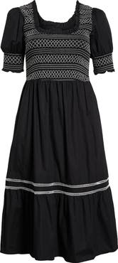 SUGARLIPS Carlene Smocked Midi Dress