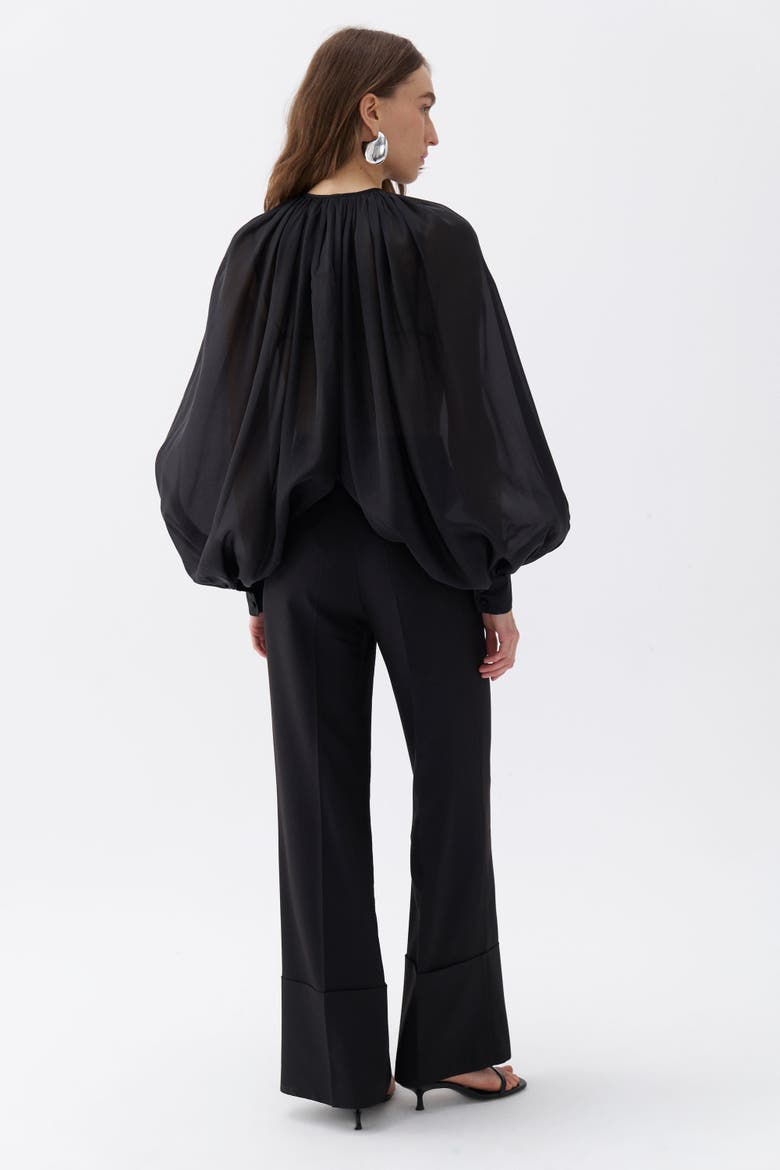 Balloon Sleeve Bolero Jacket, Alternate, color, Black