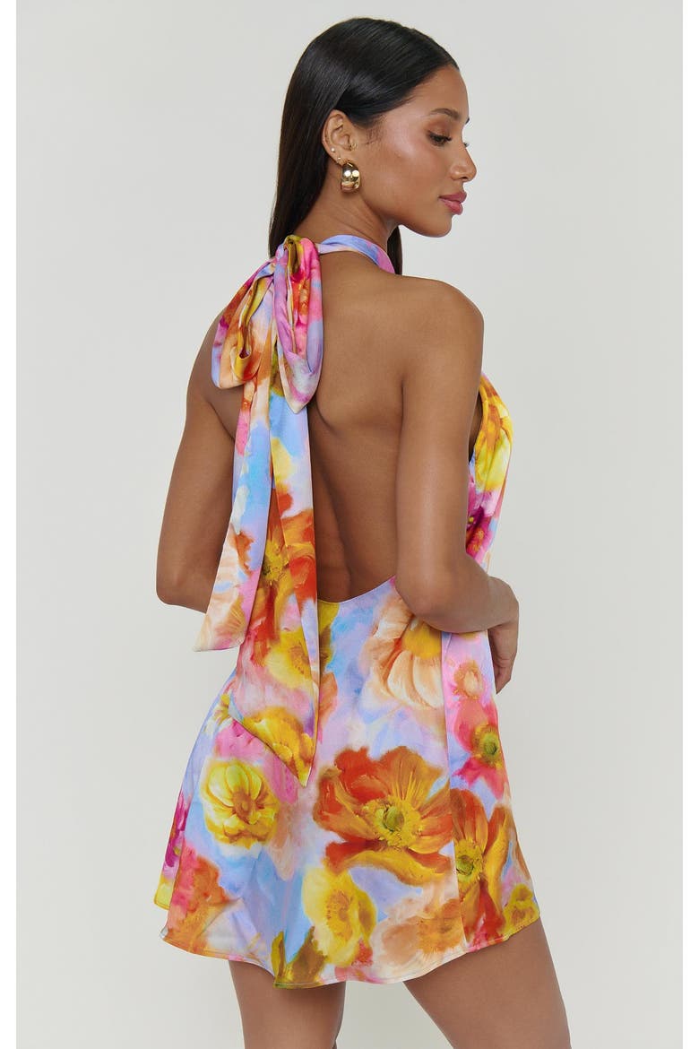 Twist Mini Dress, Alternate, color, Brushed Blooms