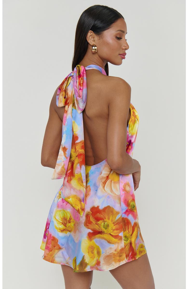 Show Me Your Mumu Twist Mini Dress, Alternate, color, Brushed Blooms