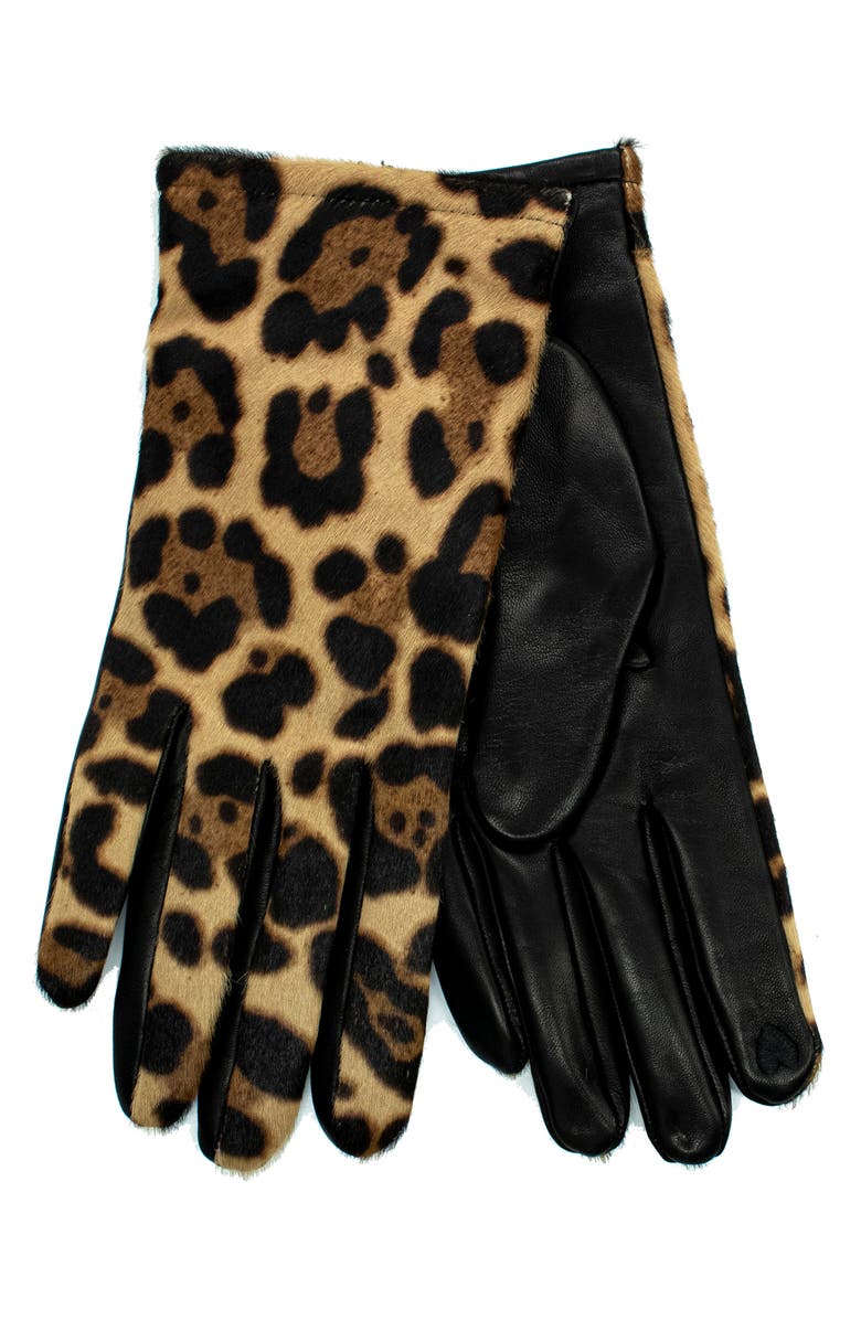 Portolano Tech Calf Hair Leather Gloves, Main, color, 