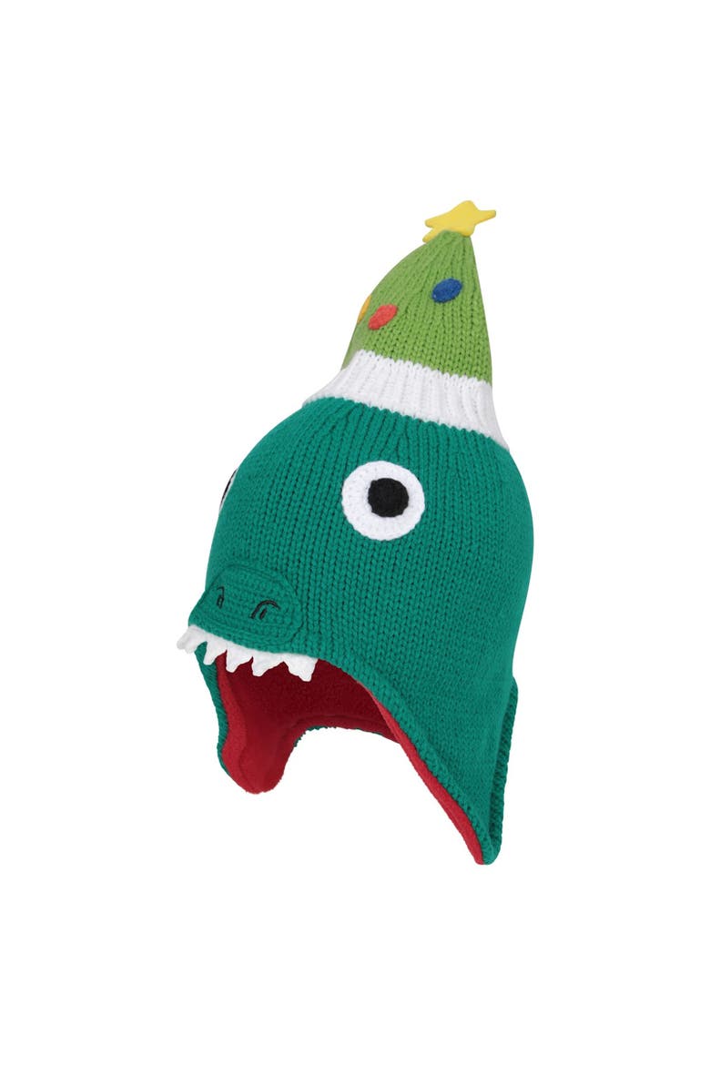 Childrens/Kids Fleece Lined Christmas Winter Hat, Alternate, color, Green