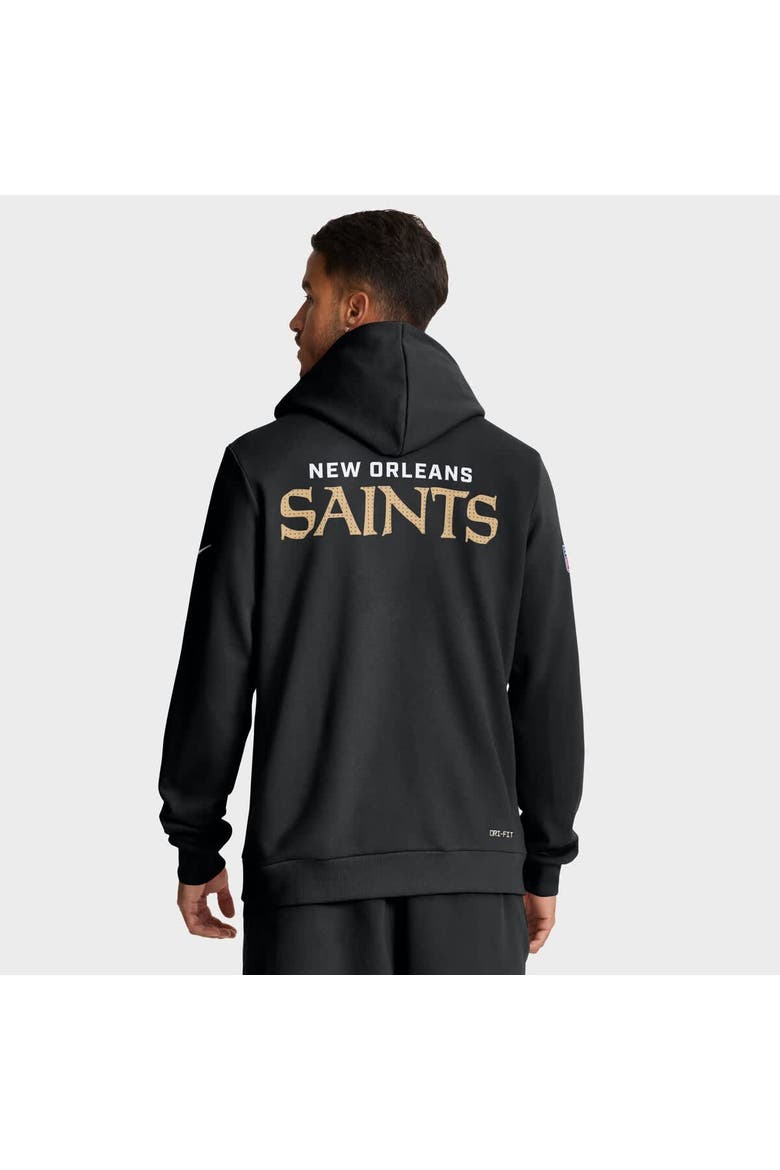 Men's Nike Black New Orleans Saints Sideline Initial Home Performance Pullover Hoodie, Alternate, color, Black
